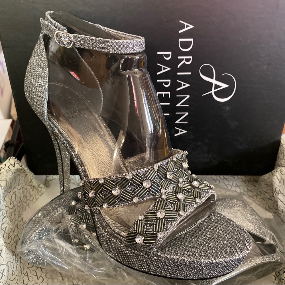 Adrianna Papell Gunmetal Jimmy Platform Heels